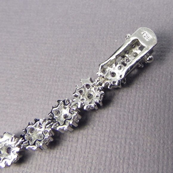 Sterling Silver Flower Bracelet 16gr - Picture 7 of 9